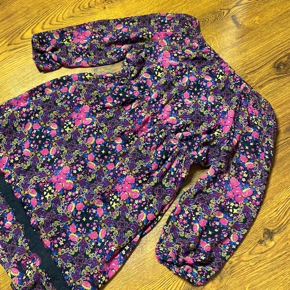 🌷 Floral Flounce Vintage Sheer Sleeve Babydoll Dress 90s Style 🌷 - Picture 10 of 11